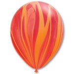 qualatex 11″ супер агат червоно оранжевий 1 шт