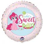 Кулька фольгована 401589 круг 18* what a sweet day пони