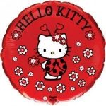 Кулька фольгована 401568 круг 18" з малюнком hello kitty божья коровка