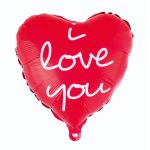 СЕРДЦЕ ФОЛЬГИРОВАННОЕ КРАСНОЕ Y LOVE YOU PL 18"46СМ в упаковке