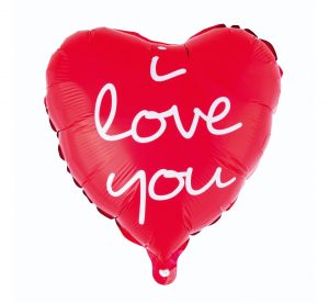 СЕРДЦЕ ФОЛЬГИРОВАННОЕ КРАСНОЕ Y LOVE YOU PL 18"46СМ в упаковке