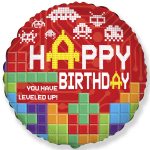 Кулька фольгована 401595 Happy birthday кубики