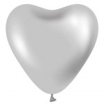 12" Сердце Хром  Silver 50 шт