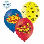 Повітряна кулька (B105 30 см), Super Birthday, 25 шт., 2 ст