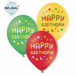 Повітряна кулька (В105 30см) Lego "Happy birthday", 25шт